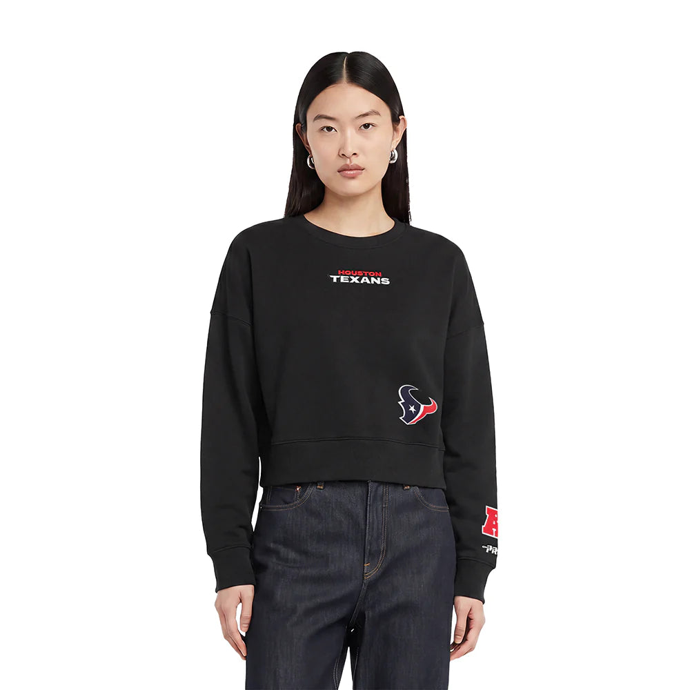 NFL HOUSTON TEXANS WINGSPAN WOMEN'S FLC CREWNECK Size S