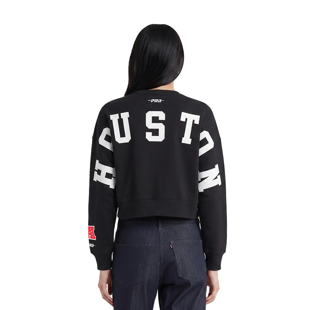 NFL HOUSTON TEXANS WINGSPAN WOMEN'S FLC CREWNECK Size S