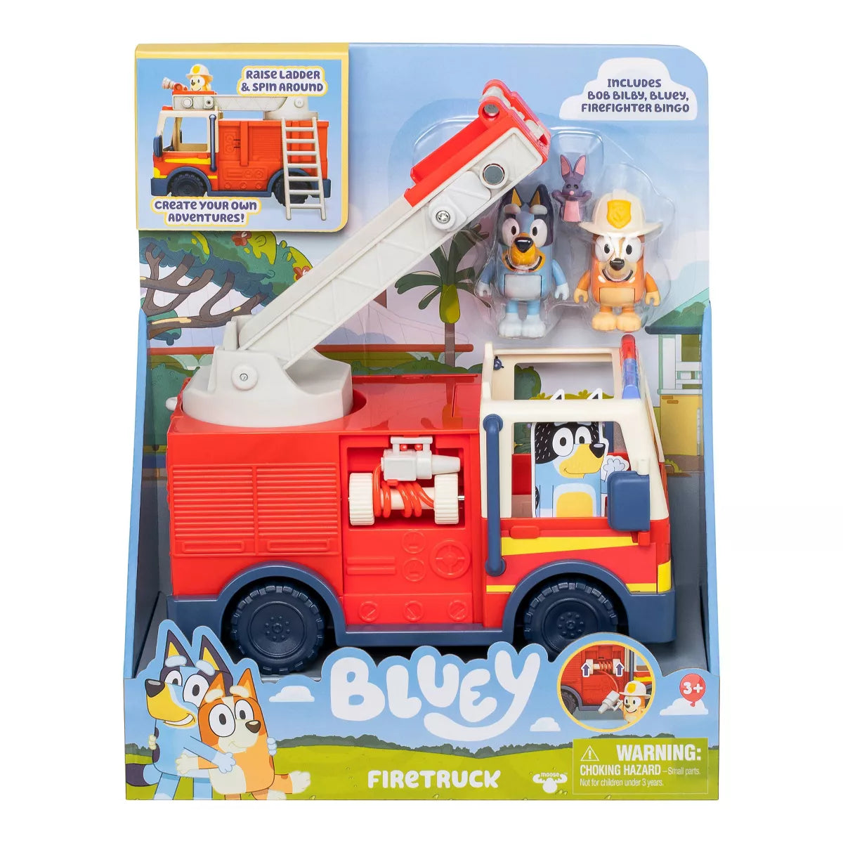 Bluey Fire Truck- (MISSING-Firefighter Bingo, Bluey, and Bob Bilby)