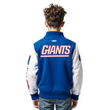 NFL NEW YORK GIANTS CLASSIC BIG BOYS WOOL VARSITY JACKET- MED