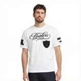 NFL Las Vegas Raiders Blackout Men's CJ Drop Shoulder Tee - White - Small