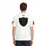 NFL Las Vegas Raiders Blackout Men's CJ Drop Shoulder Tee - White - Small