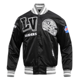 NFL LAS VEGAS RAIDERS MASHUP MEN'S RIB SATIN JACKET- size small