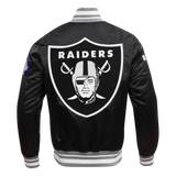 NFL LAS VEGAS RAIDERS MASHUP MEN'S RIB SATIN JACKET- size small