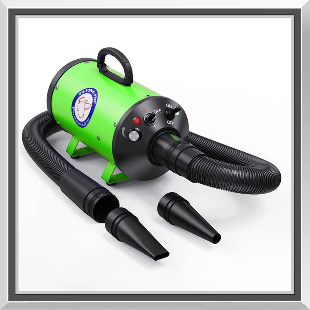 Flying One High Velocity Dog Grooming Dryer - Green