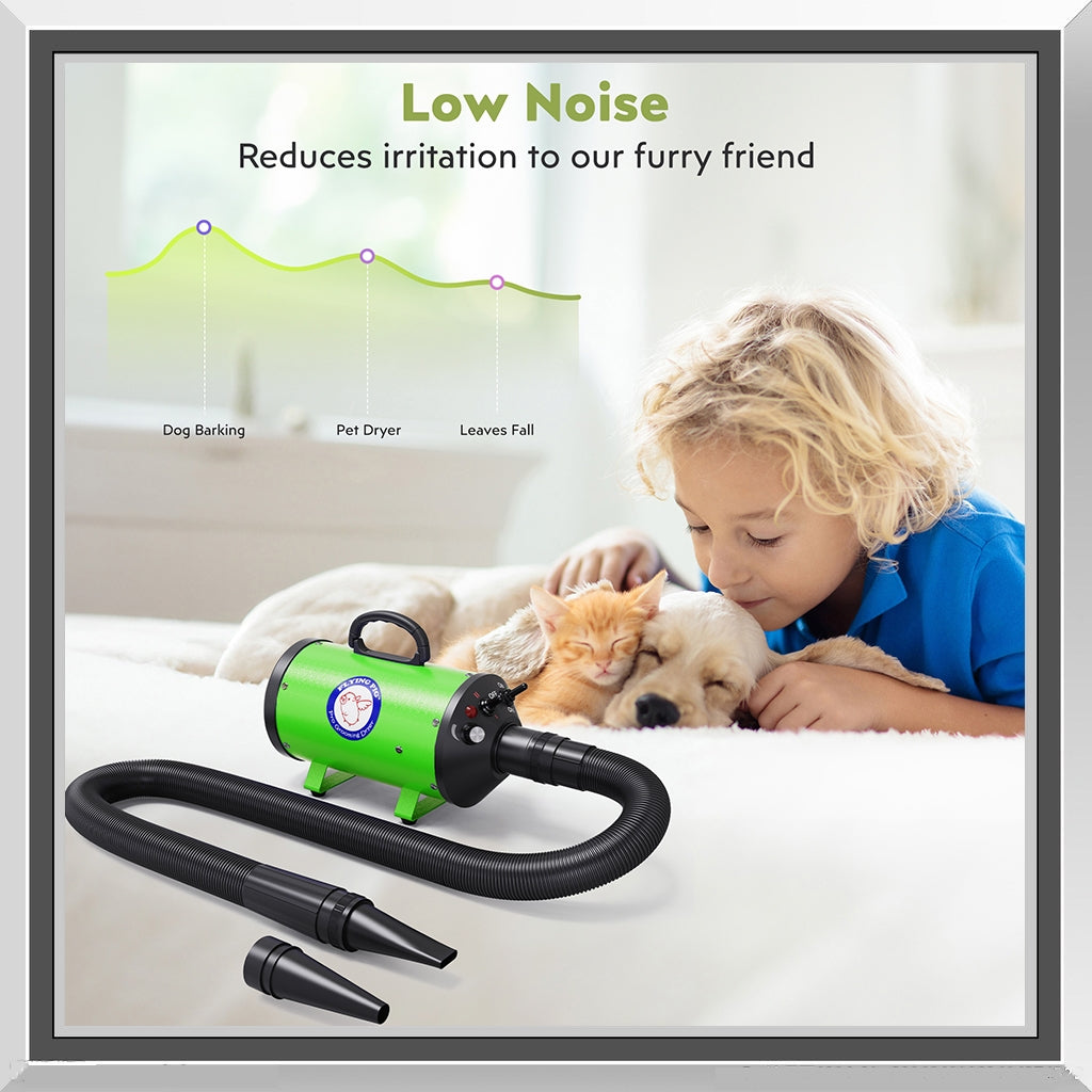 Flying One High Velocity Dog Grooming Dryer - Green