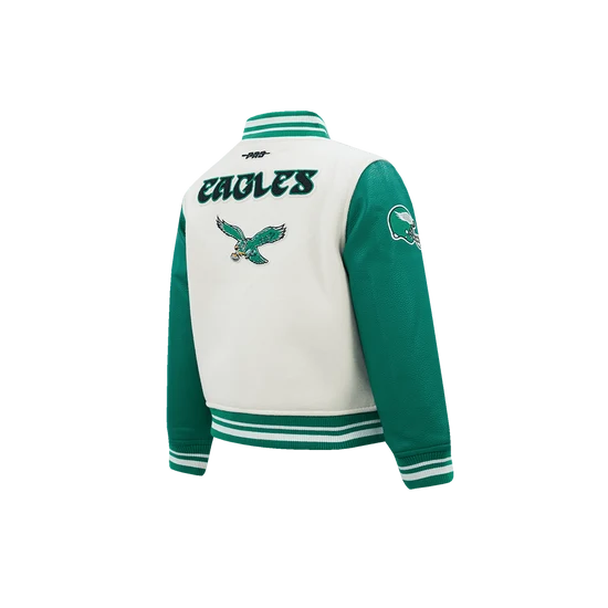 NFL PHILADELPHIA EAGLES RETRO CLASSIC MEN'S RIB WOOL VARSITY JACKET 2XL
