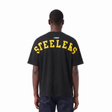NFL Pittsburgh Steelers Wingspan Men's CJ Drop Shoulder Tee - Black - Size XL