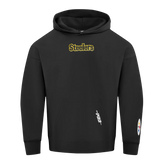 NFL PITTSBURGH STEELERS WINGSPAN MEN'S DROP SHOULDER PULLOVER HOODIE- SIZE: LG