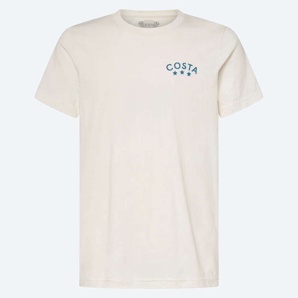 Costa Firework Friends Americana Short Sleeve T-Shirt - Vintage White - Small