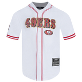 NFL SAN FRANCISCO 49ERS CLASSIC MESH MEN'S BUTTON-DOWN SHIRT- SIZE: LG