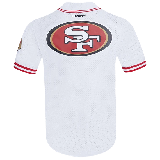 NFL SAN FRANCISCO 49ERS CLASSIC MESH MEN'S BUTTON DOWN SHIRT XL