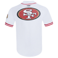 NFL SAN FRANCISCO 49ERS CLASSIC MESH MEN'S BUTTON-DOWN SHIRT- SIZE: LG