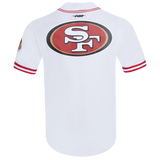 NFL SAN FRANCISCO 49ERS CLASSIC MESH MEN'S BUTTON-DOWN SHIRT- SIZE: LG