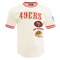 PRO STANDARD - NFL SAN FRANCISCO 49ERS RETRO CLASSIC MEN'S TEE - EGGSHELL/RED - 3XL