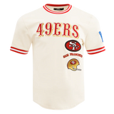PRO STANDARD - NFL SAN FRANCISCO 49ERS RETRO CLASSIC MEN'S TEE - EGGSHELL/RED - 3XL