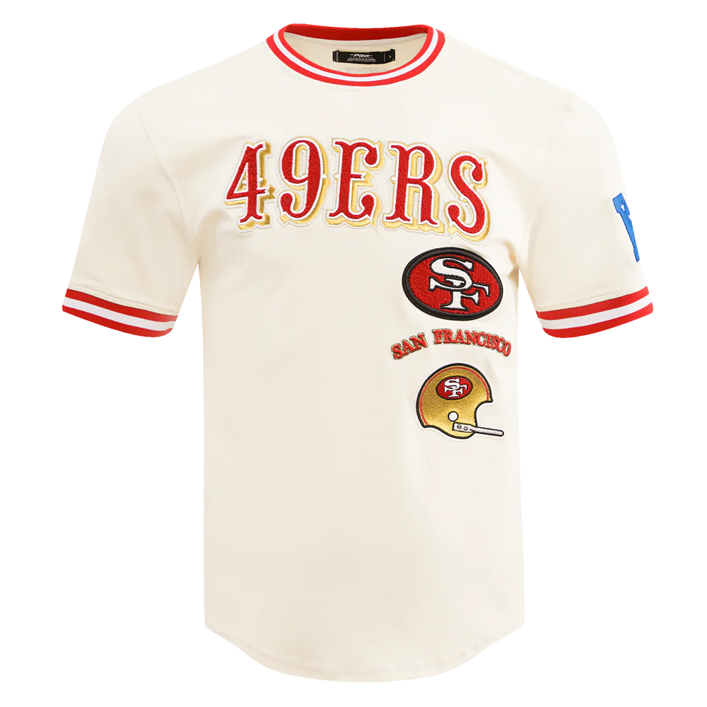 PRO STANDARD - NFL SAN FRANCISCO 49ERS RETRO CLASSIC MEN'S TEE - EGGSHELL/RED - 3XL