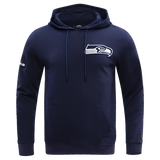 NFL SEATTLE SEAHAWKS CLASSIC CHENILLE MEN'S DOUBLE KNIT PULLOVER HOODIE-LG