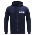 NFL SEATTLE SEAHAWKS CLASSIC CHENILLE MEN'S ZIP HOODIE - M