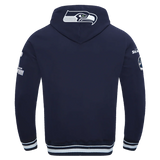 NFL SEATTLE SEAHAWKS MASHUP MEN'S RIB PO HOODIE SIZE: LG