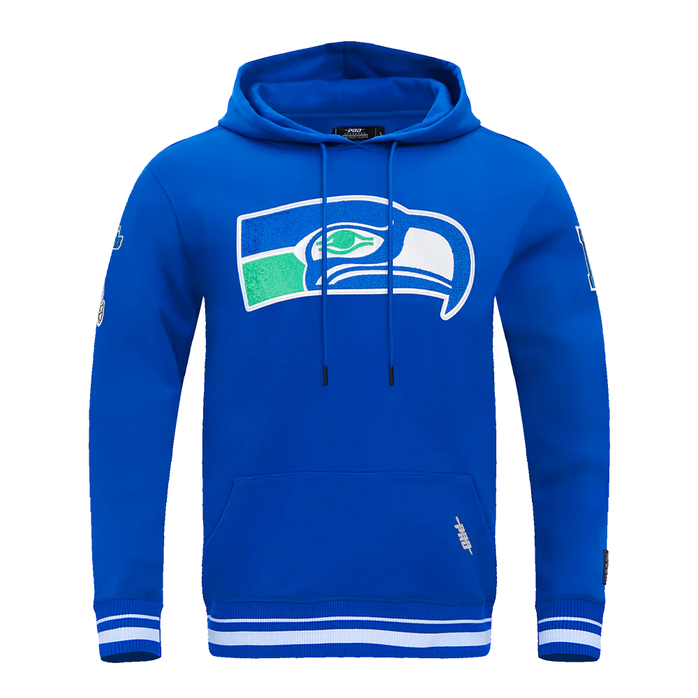 NFL SEATTLE SEAHAWKS RETRO CLASSIC MEN'S PULLOVER HOODIE- SIZE: LG