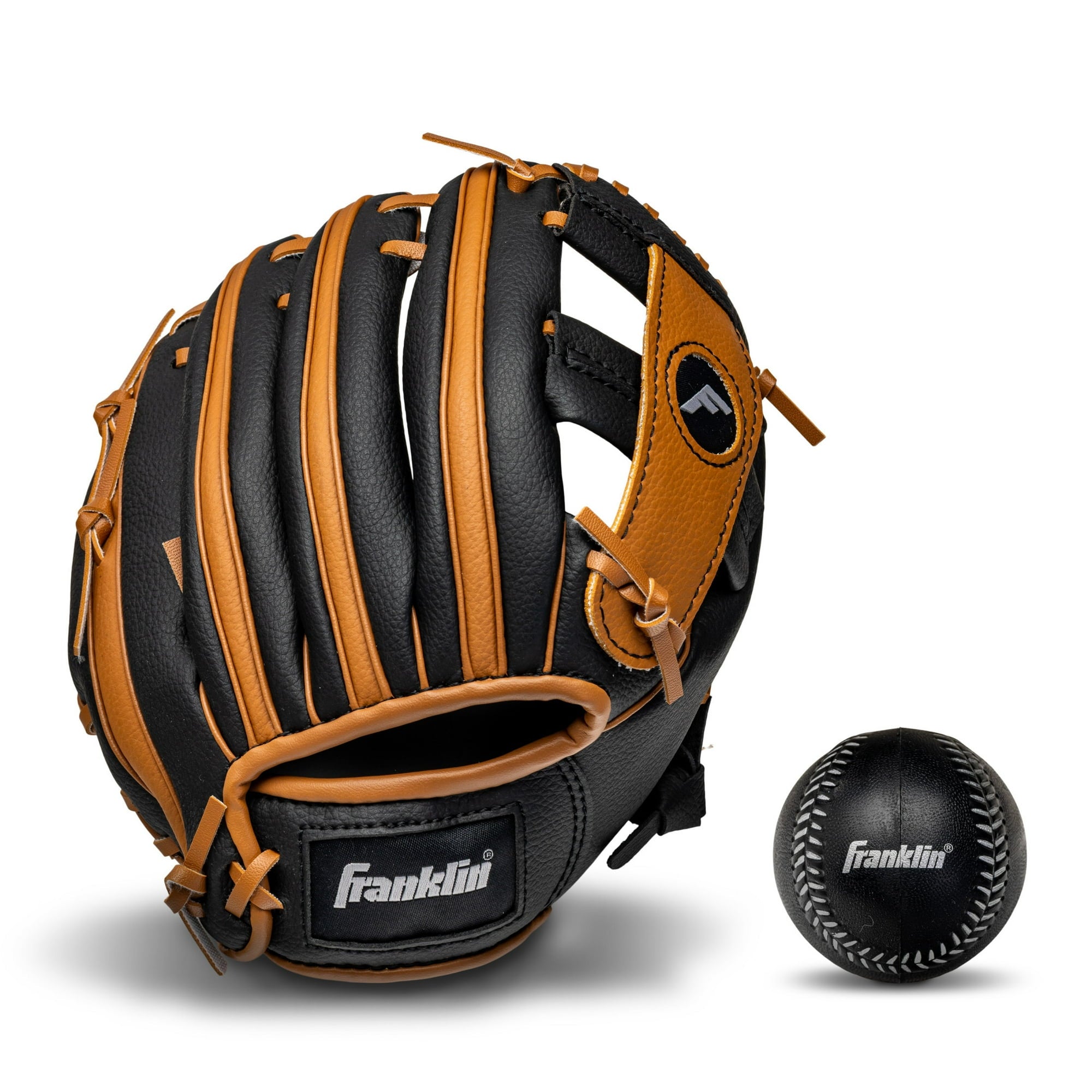 Franklin Sports RTP Kids Teeball Glove + Ball Set - Boys + Girls Mitt - 9.5" Righty - Tan
