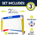 Franklin Sports Kids Mini Soccer Goal Sets - Backyard + Indoor Mini Net and Ball Set with Pump - Portable Folding Youth Soccer Goal Sets for Kids + Toddlers - 24" x 16"