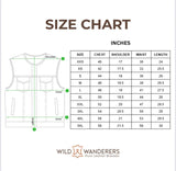 Leather and Denim Motorcycle Vest by Wild Wanderers - Black/White Paisley Lining - Medium