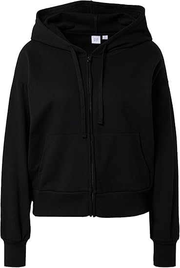 GAP Women's Full Zip Hoodie XXL-BLACK