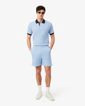 Lacoste Men's Textured Jersey Shorts - Light Blue - Size S