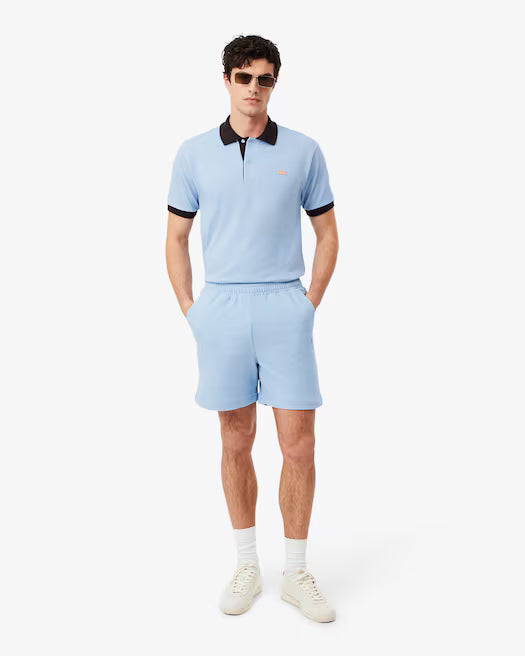 Lacoste Men's Textured Jersey Shorts - Light Blue - Size S