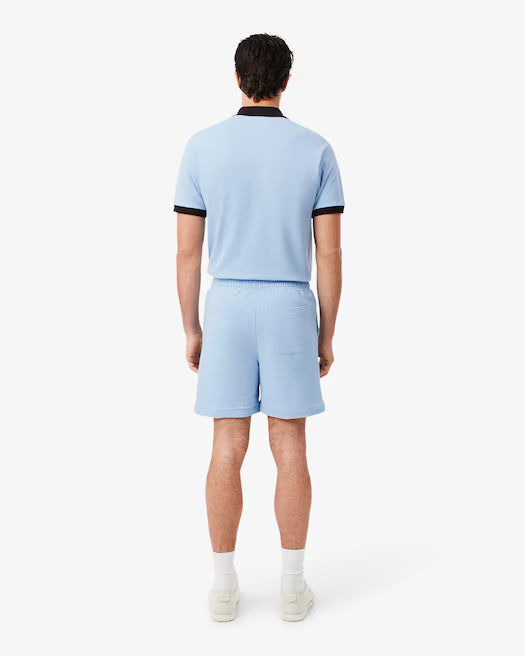 Lacoste Men's Textured Jersey Shorts - Light Blue - Size S