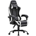 GTRACING Ergonomic GTWD-200 Gaming and Office Chair with Adjustable Pillows and Footrest, White
