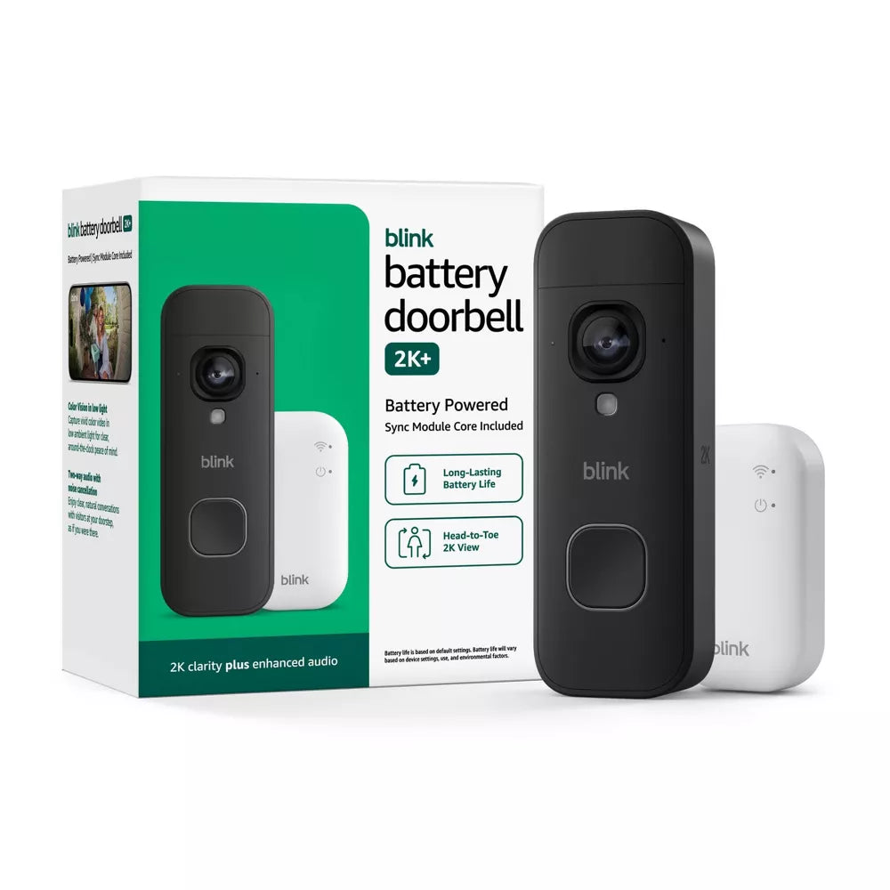 Blink Battery Doorbell 2K+ (Black)