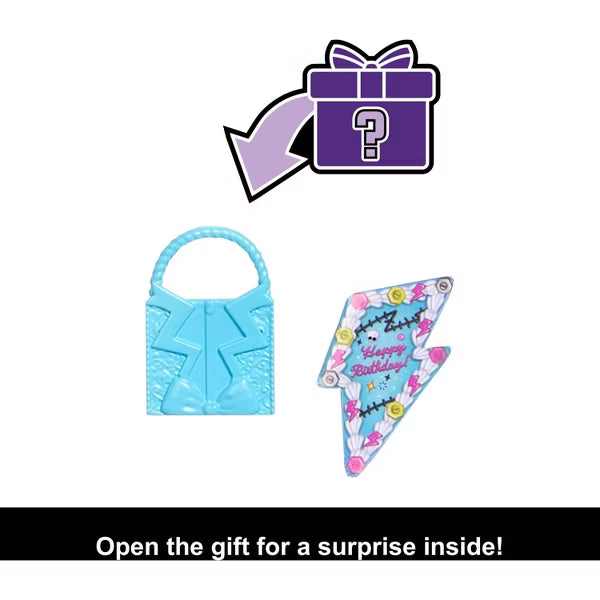 Monster High Scary Sweet Birthday Frankie Stein Doll in Party Dress with Balloon & Gift