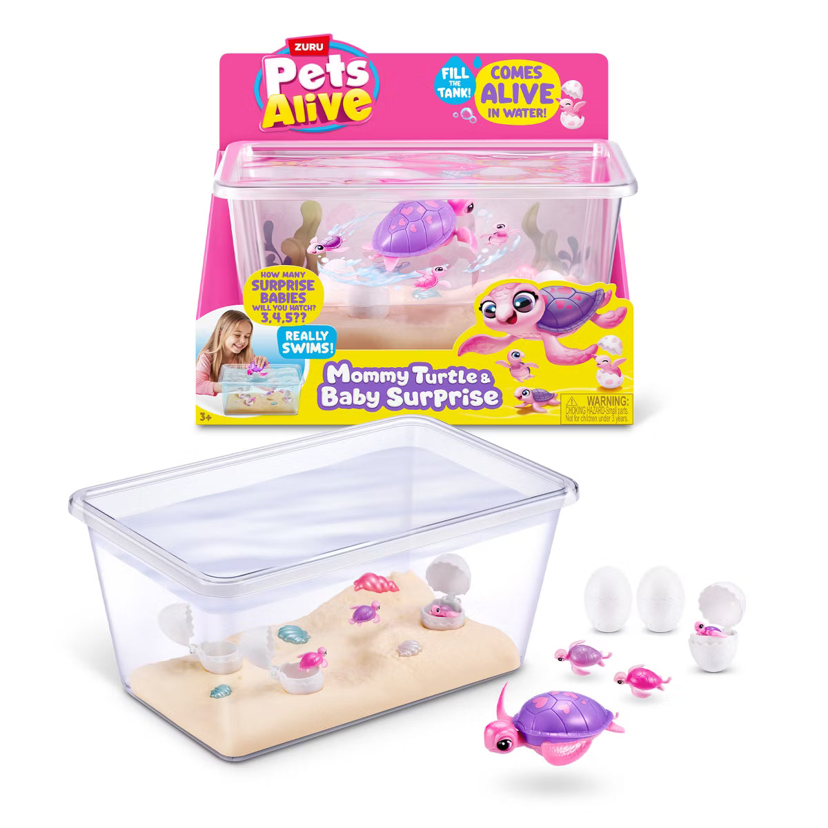 Pets Alive Mommy and Baby Turtle Electronic Girls Robotic Toy , Realistic Animal by ZURU
