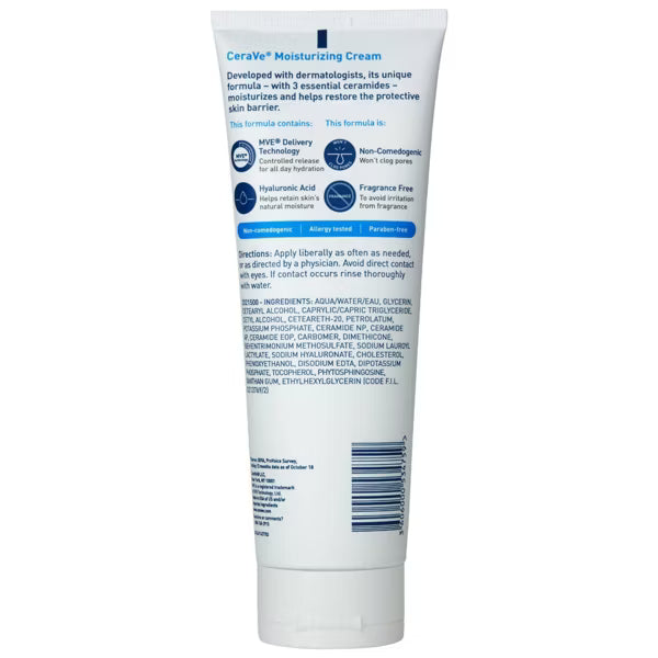 CeraVe Moisturizing Face & Body Cream for Normal to Dry Skin - 8 fl oz