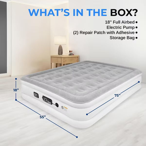 SereneLife 18" Full Premium Raised Airbed