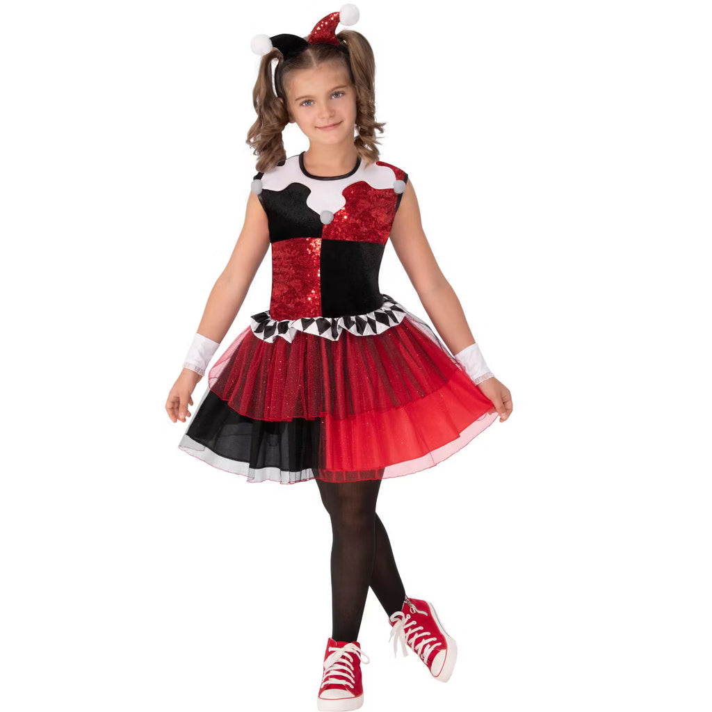 Rubies Girl's DC Super Villains: Harley Quinn Costume Small
