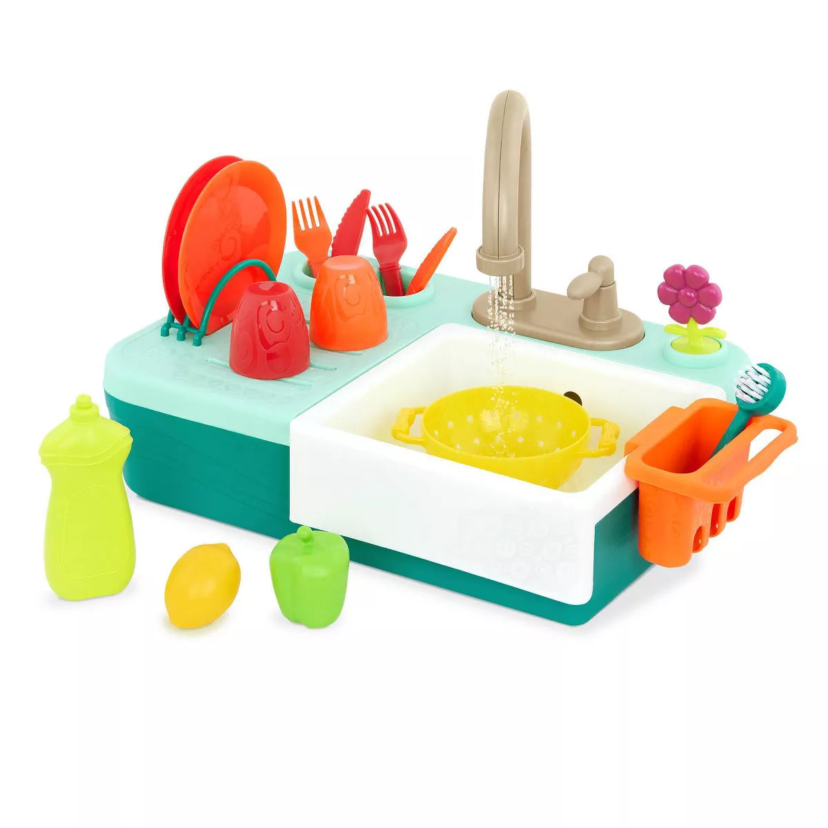 B. toys Running Water Play Sink - Splash-n-Scrub Sink - Kids Kitchen Playset (NEW)