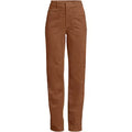 Lands' End Women's Corduroy High Rise Rail Straight Leg Pants - 10 - Maple Toffee