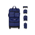 NEW YORK XPRESS JM-36 Collapsible Expandable Luggage Bag Suitcases with Wheels, Hardshell Base Case 36" NAVY