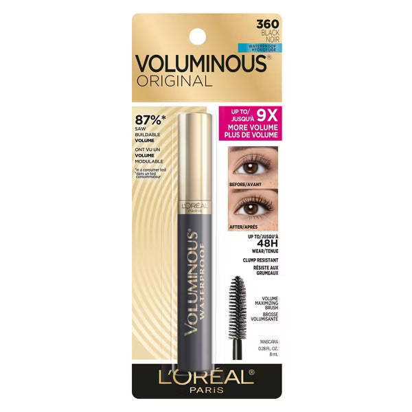 L'Oreal Paris Voluminous Mascara - (360 Waterproof Black) - 0.28 fl oz
