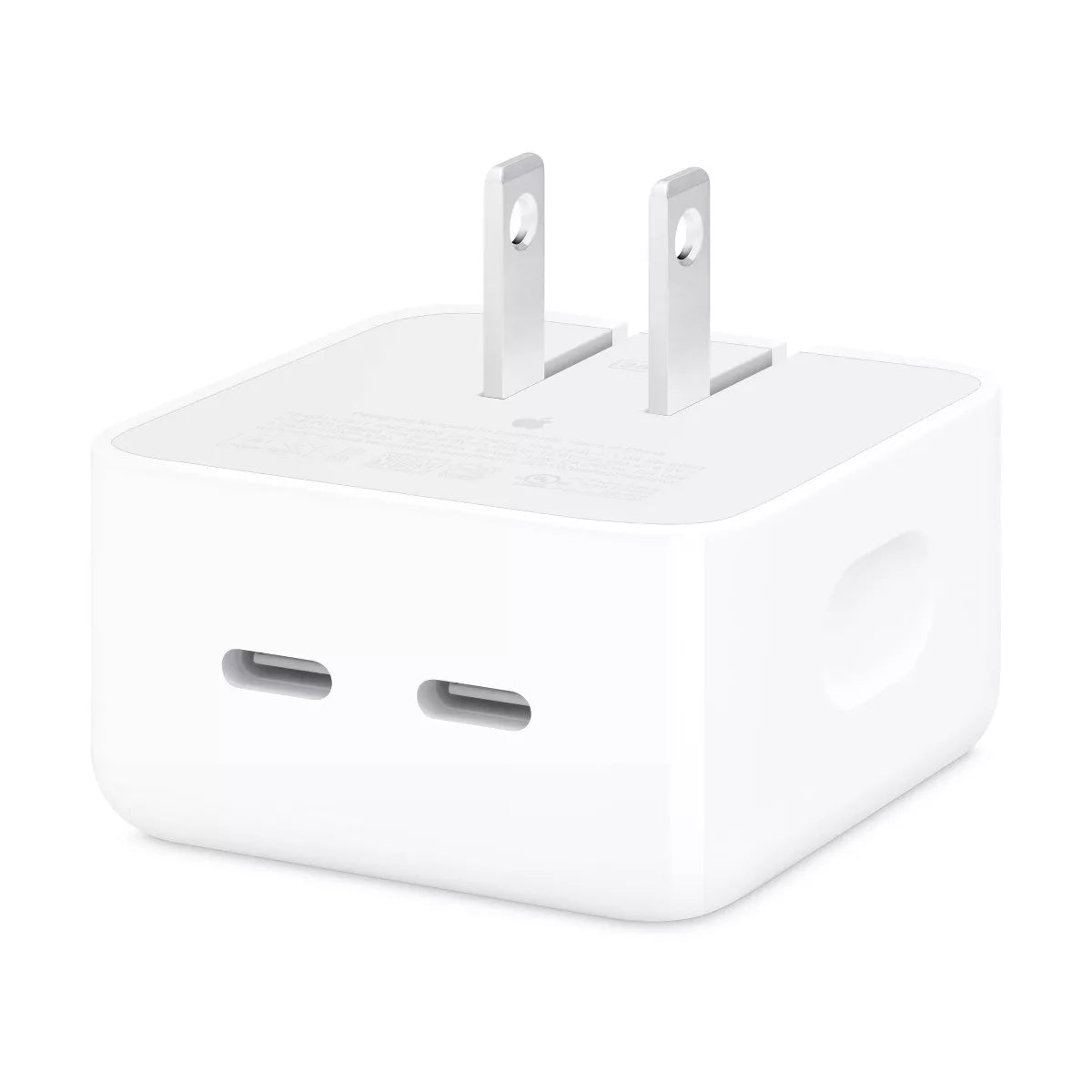 Apple - 35W Dual USB-C Port Compact Power Adapter - White