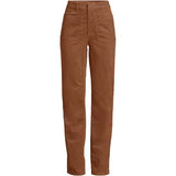 Lands' End Women's Corduroy High Rise Rail Straight Leg Pants - 12 - Maple Toffee