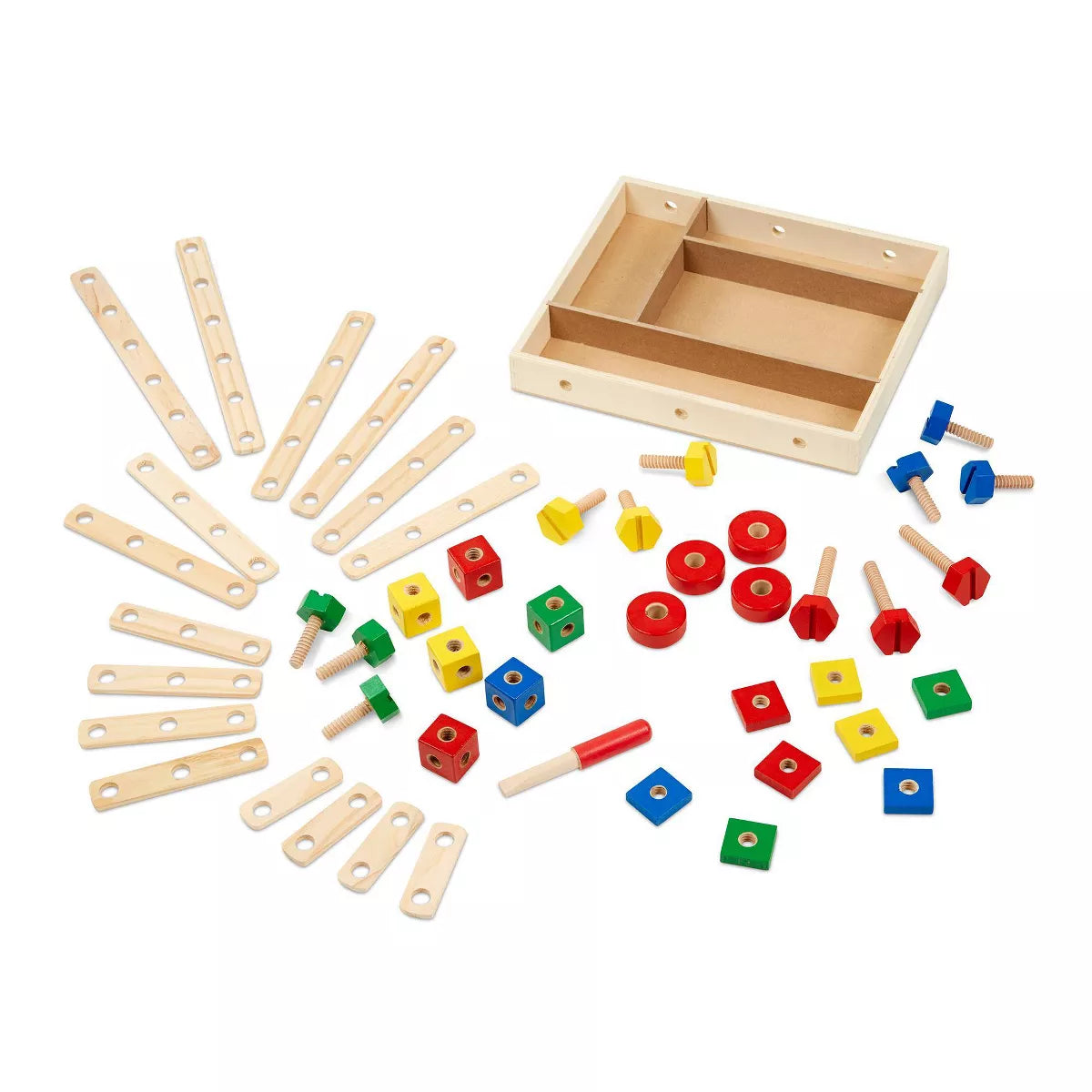 Melissa & Doug Wooden Construction Building Set in a Box (48pc) (NEW)