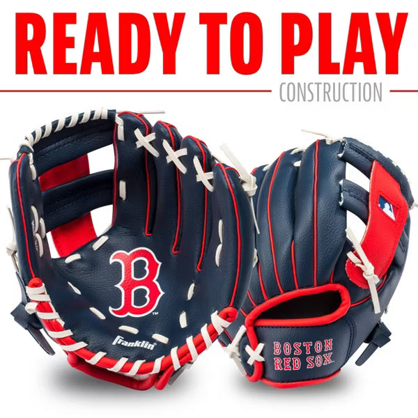 Franklin Sports Boston Red Sox Kids' T-Ball Glove & Ball Set