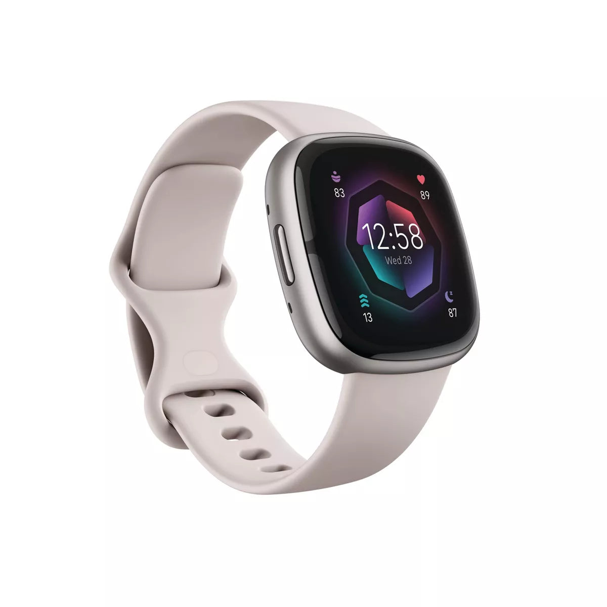 Fitbit Sense 2 Smartwatch Aluminum Platinum/Lunar White