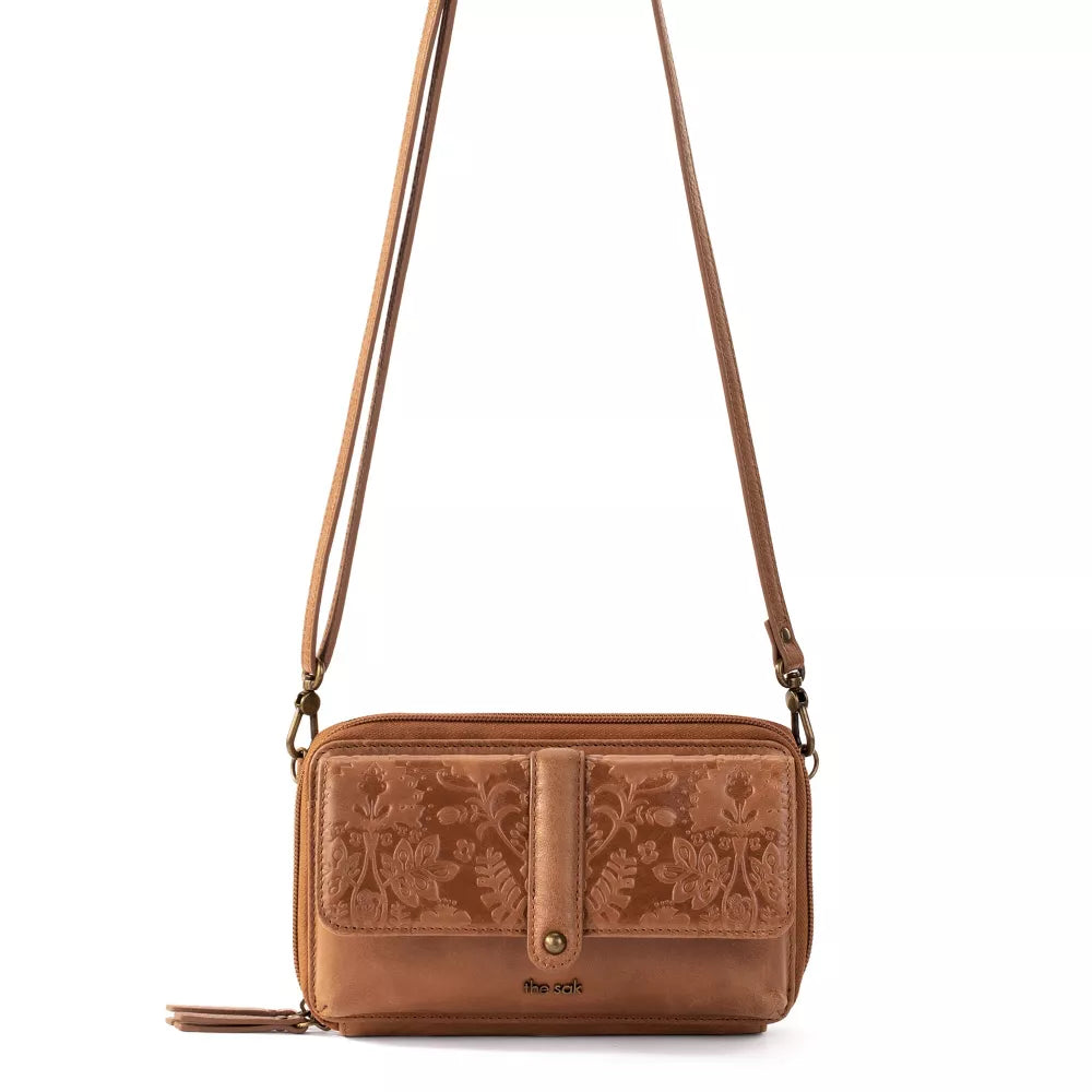 *The Sak Women's Smartphone Crossbody Tobacco Floral Emboss, Size X-large