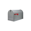 Gibraltar Mailboxes Stanley Classic Galvanized Steel Post Mount Gray Mailbox